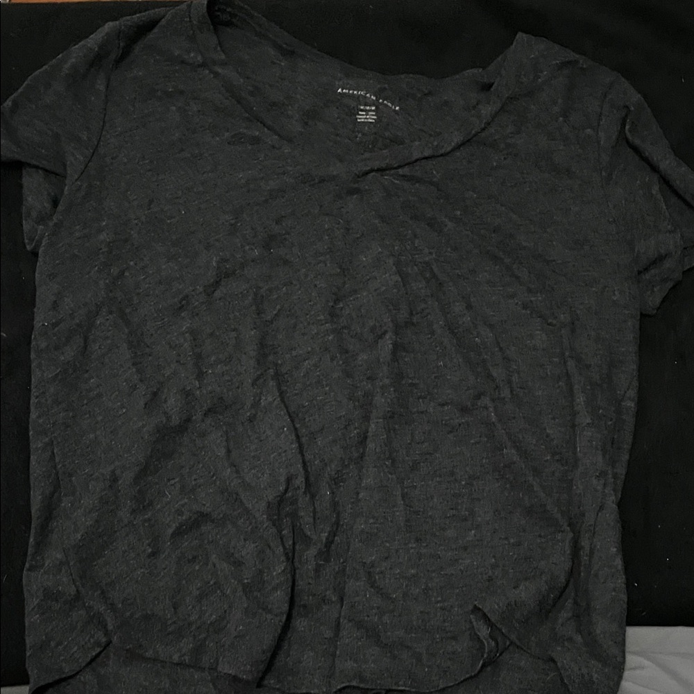 American Eagle Outfitters Charcoal Short Sleeve Tee